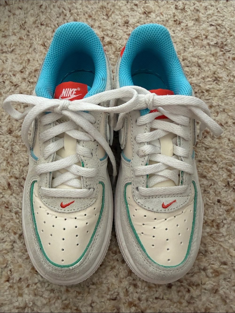 Kids Nike Air Force 1 Low Holiday Cookies Size 12.5